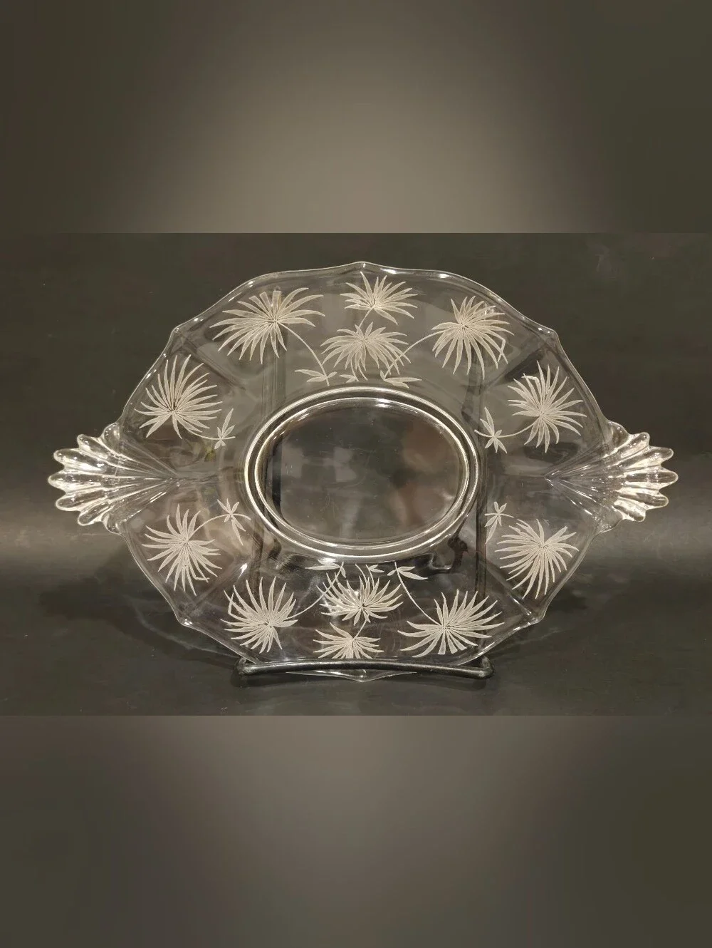 Vintage Fostoria Lido Pattern Crystal Plate